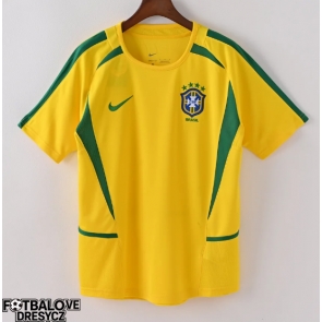 Brazílie 2002 Retro Domácí Dres Krátký Rukáv